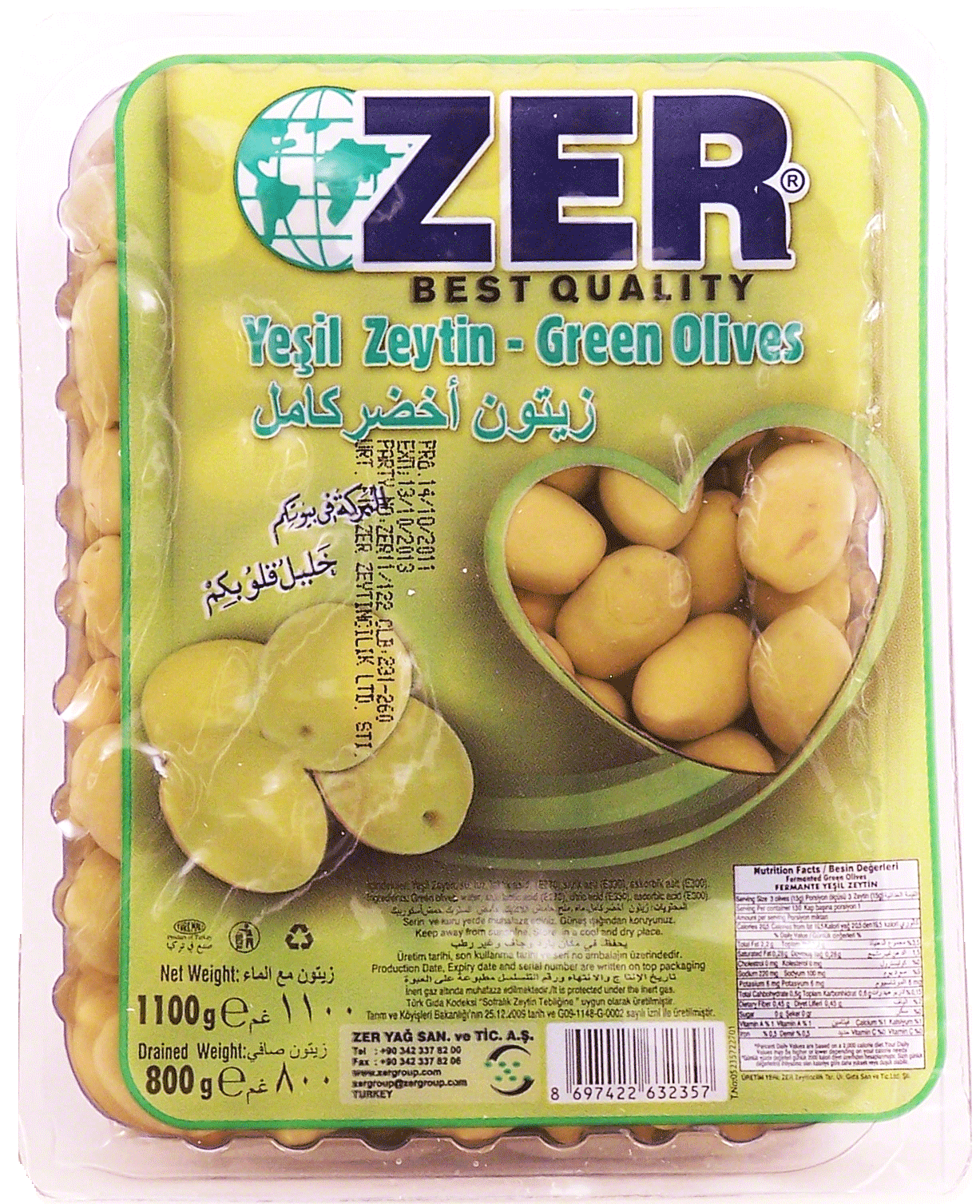 ZER Best Quality green olives, Yesil Zeytin Full-Size Picture